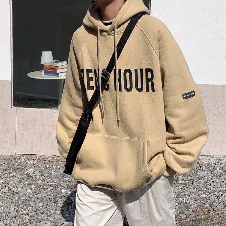 【M-5XL】Korean version Street hip hop trend Men's loose hoodie letter Printed Winter Sweatshirt Unisex Large size Hoods