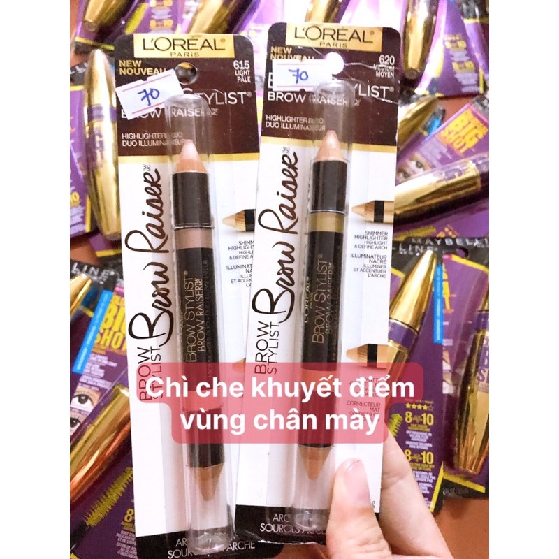 Chì kẻ highlight chân mày L'oreal brow stylist brow [Ảnh thật hình cuối]