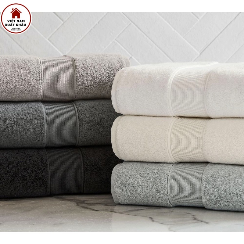 Khăn Mặt Tiêu Chuẩn Âu Mỹ 100% Cotton CD40/2 Thấm Hút Bền Màu Premium Cotton Towel