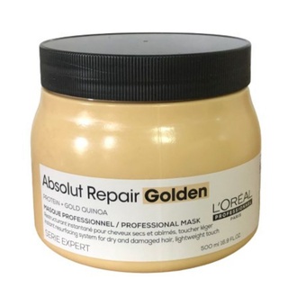 Hấp dầu nhũ vàng loreal phục hồi tóc hư tổn 500ml chính hãng