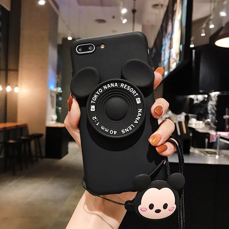 Ốp điện thoại có gương thích hợp cho iphone 13 11 12 12promax cute cartoon 6 6s 7 8 plus x xs 11 pro max promax
