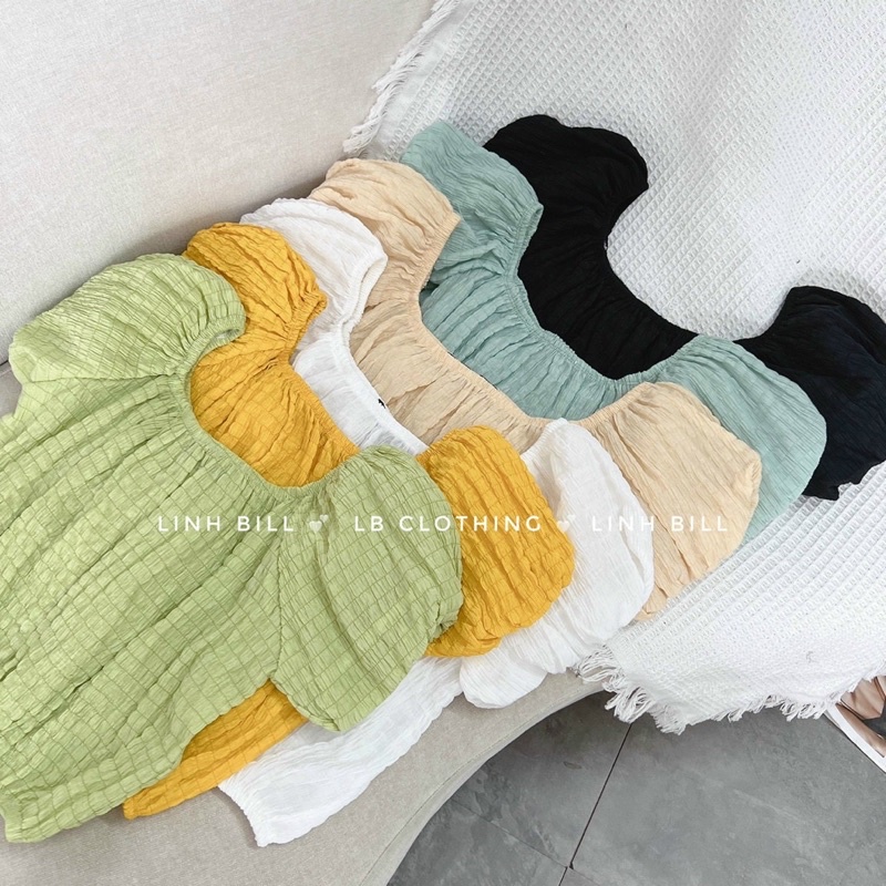 Áo Croptop Trễ Vai Tay Bồng siêu hot m123