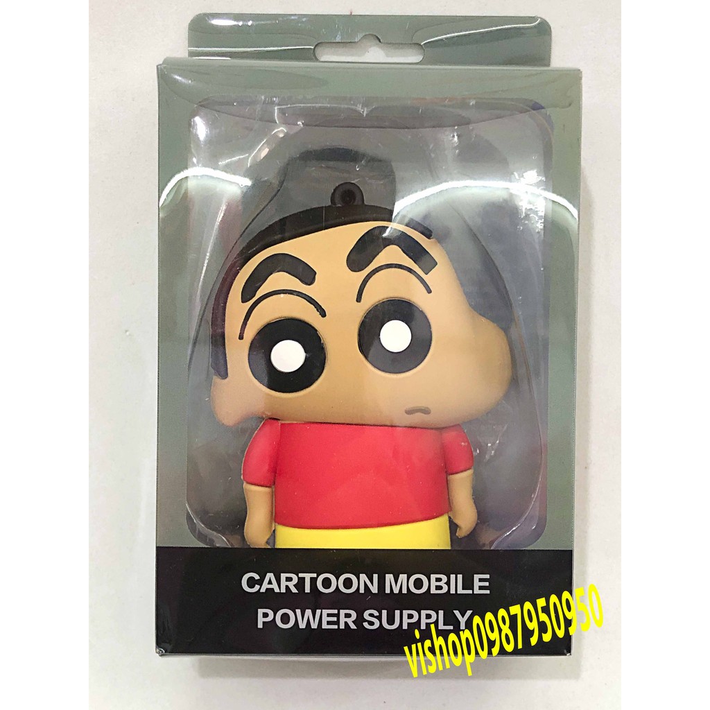 SẠC DỰ PHÒNG HÌNH SHIN-CẬU BÉ BÚT CHÌ cute-sạc dự phòng hình thú dễ thương