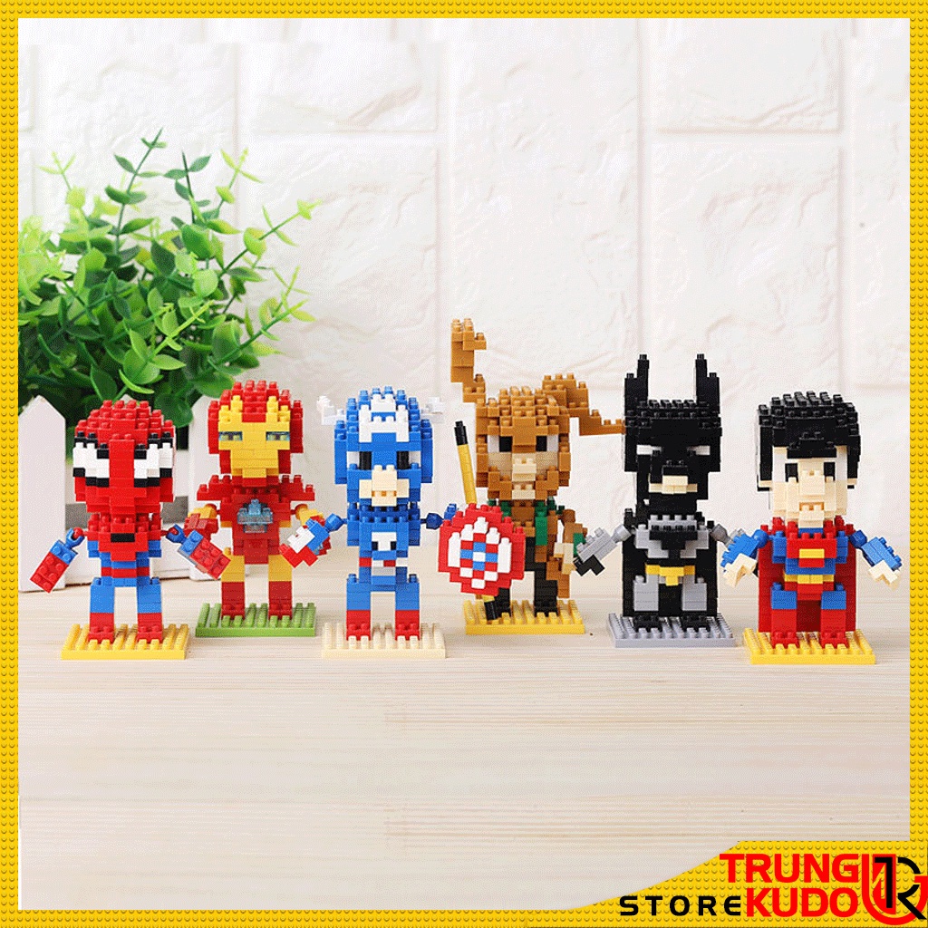 Mô hình Siêu Anh Hùng dạng Đồ chơi xếp hình Siêu nhân    Mô Hình Marvel DC