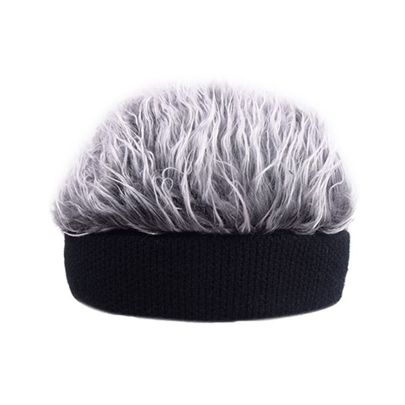Mũ Beanie Ngắn Kèm Tóc Giả Không Vành Phong Cách Hip Hop Harajuku Cho Nam Và Nữ