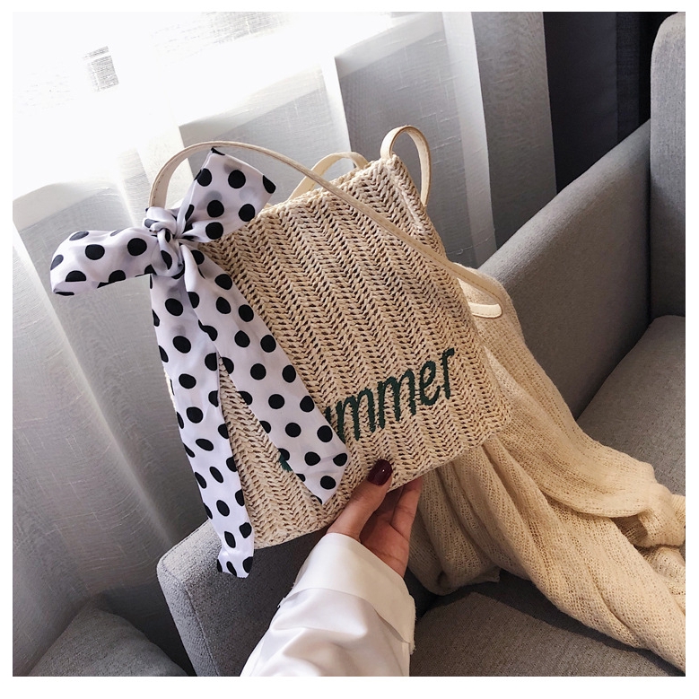 Túi xách IELGY bằng rơm thời trang dành cho nữ