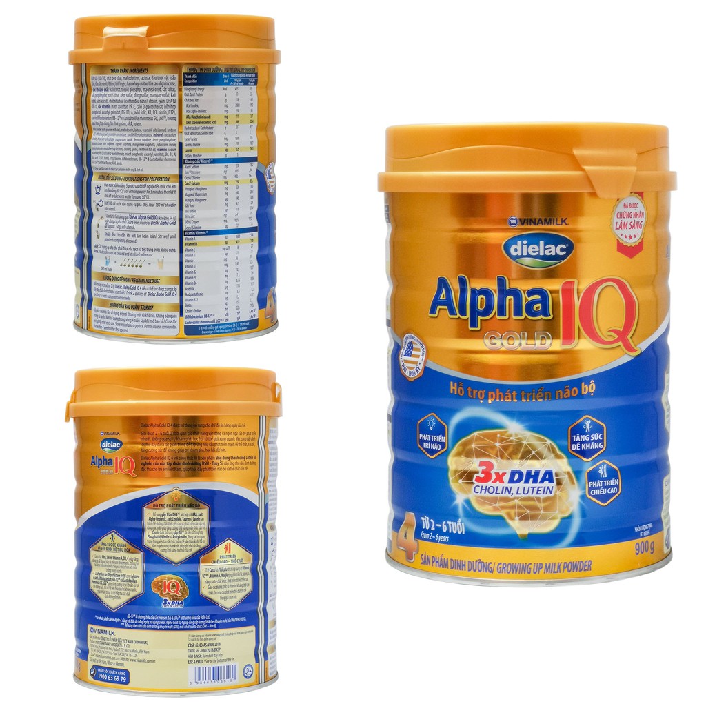 SỮA BỘT DIELAC ALPHA GOLD 1/2/3/4 850G