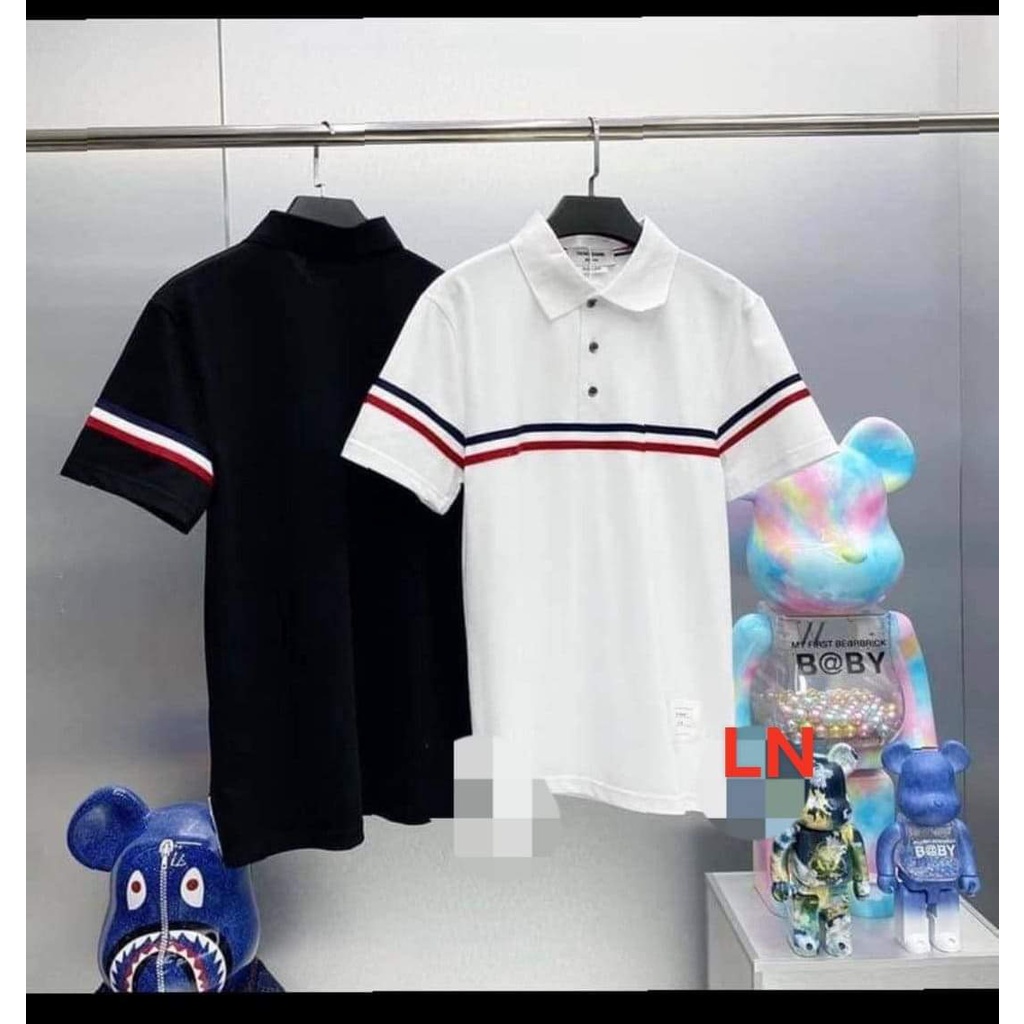 [ MẪU MỚI GIÁ RẺ ] Áo PoLo Nam Nữ Thom vạch ngang ngực chất cotton mềm co giãn •