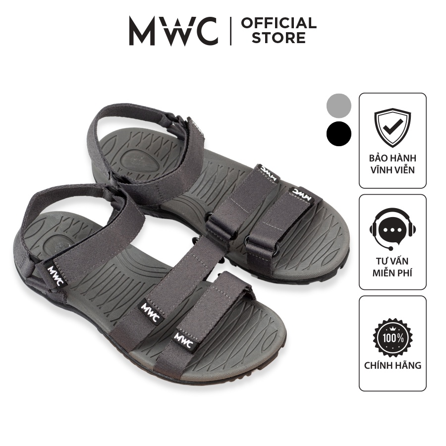 Giày MWC 7041 - Giày Sandal Nam, Sandal Nam Quai Ngang Cá Tính Năng Động Hai Màu Đen Xám