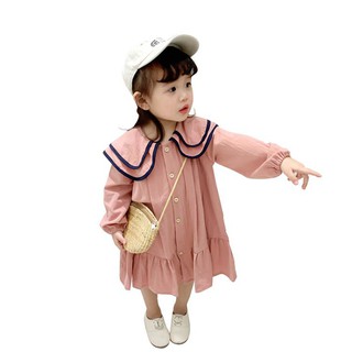 Đầm tay dài phong cách Hàn Quốc dễ thương cho bé gái