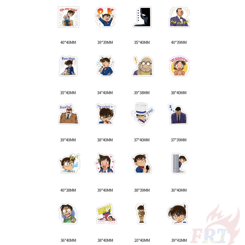 ❉ Detective Conan / Case Closed - Series 01 Anime Giấy và decal dán tường  ❉ 40Pcs/Set DIY Decals Stickers for Diary Scrapbooks