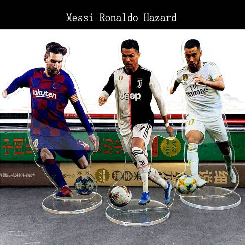Mô hình nhân vật Messi Ronaldo Hazard bằng acrylic kích thước 15cm trang trí bàn làm việc