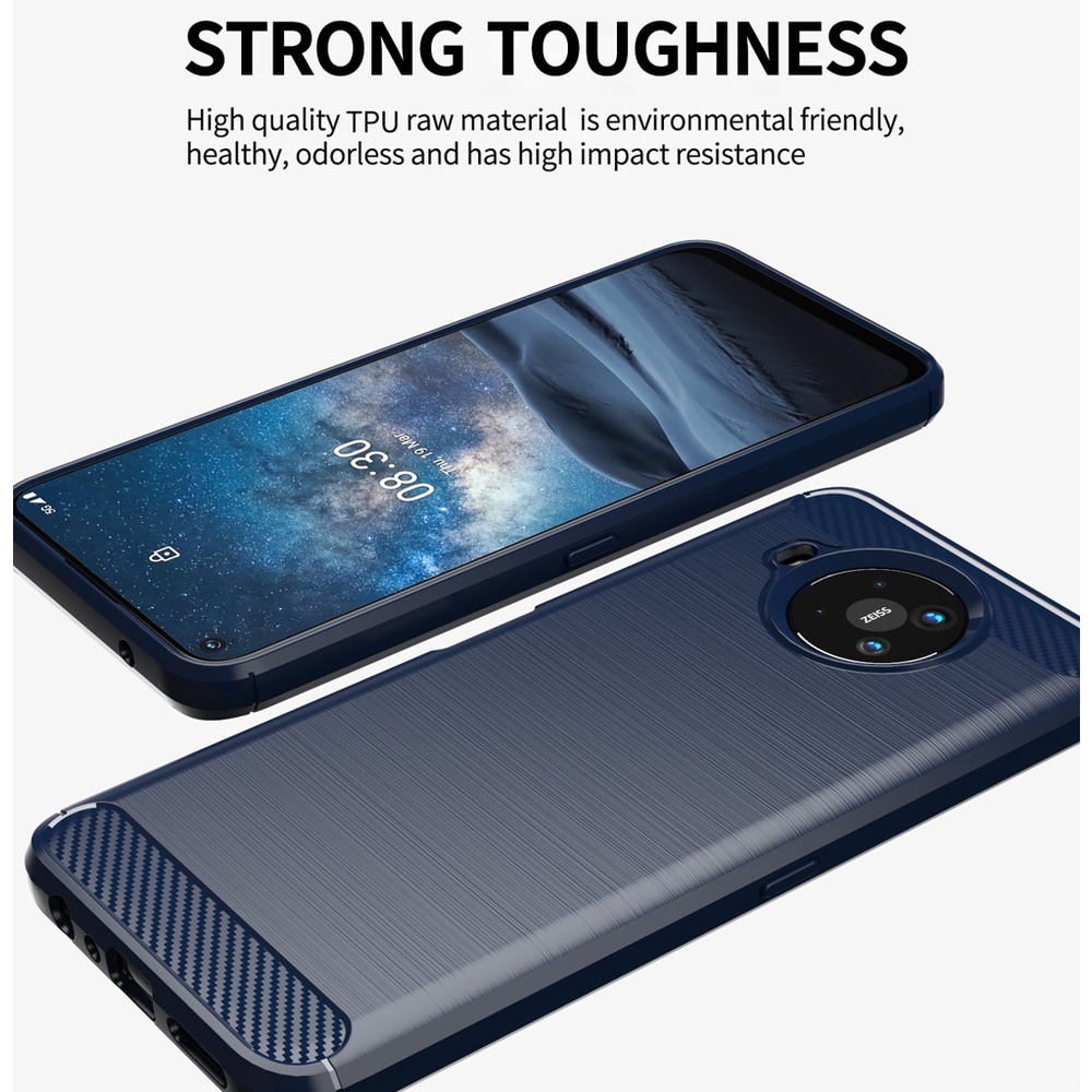 Ốp điện thoại silicon mềm chống sốc họa tiết sợi carbon cho Nokia 1.3 1.4 5.3 5.4 8.3 5G Nokia X10 X20 G10 G20