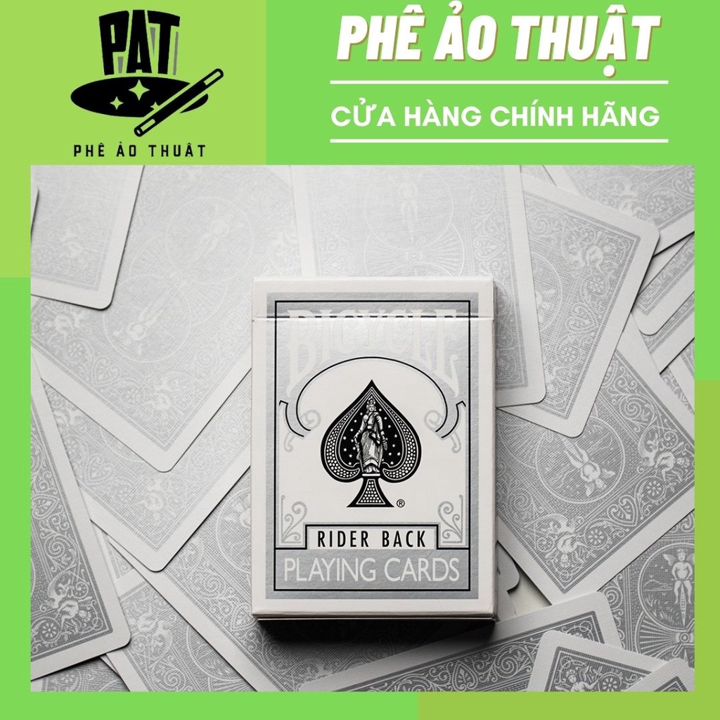 Bộ bài tây ảo thuật - Bicycle Rider Back màu Bạc - Hàng chính hãng [Hàng Mỹ]
