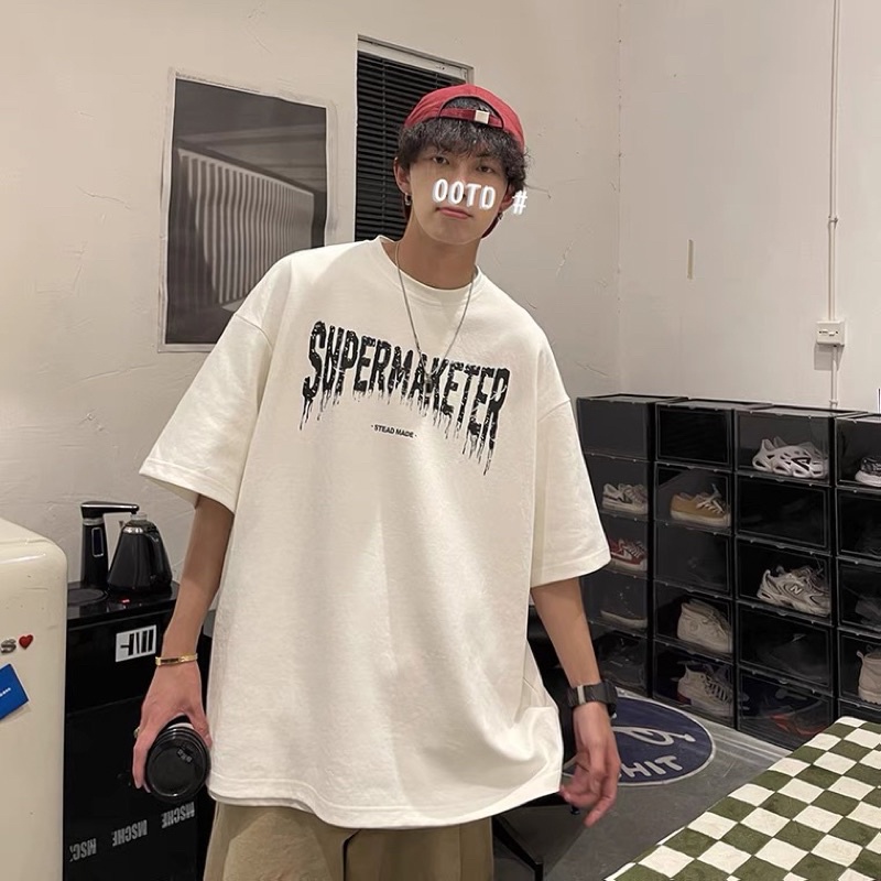 Áo thun tay lỡ nam nữ, áo phông unisex form rộng chất cotton in hình TE