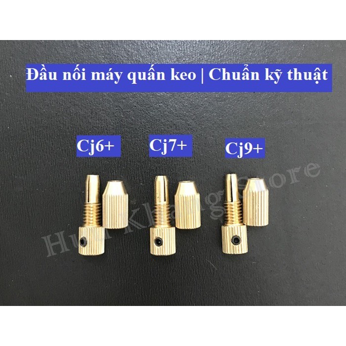 Đầu nối trục máy quấn keo cán to 3mm | Cj6+ | Cj7+ | Cj9+