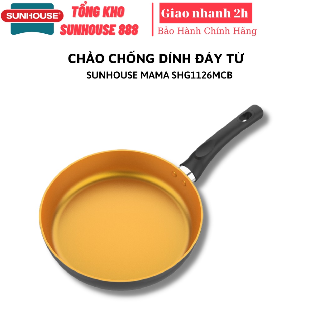 Chảo chống dính đáy từ Sunhouse Mama SHG1126MCB/ SHG1128MCB