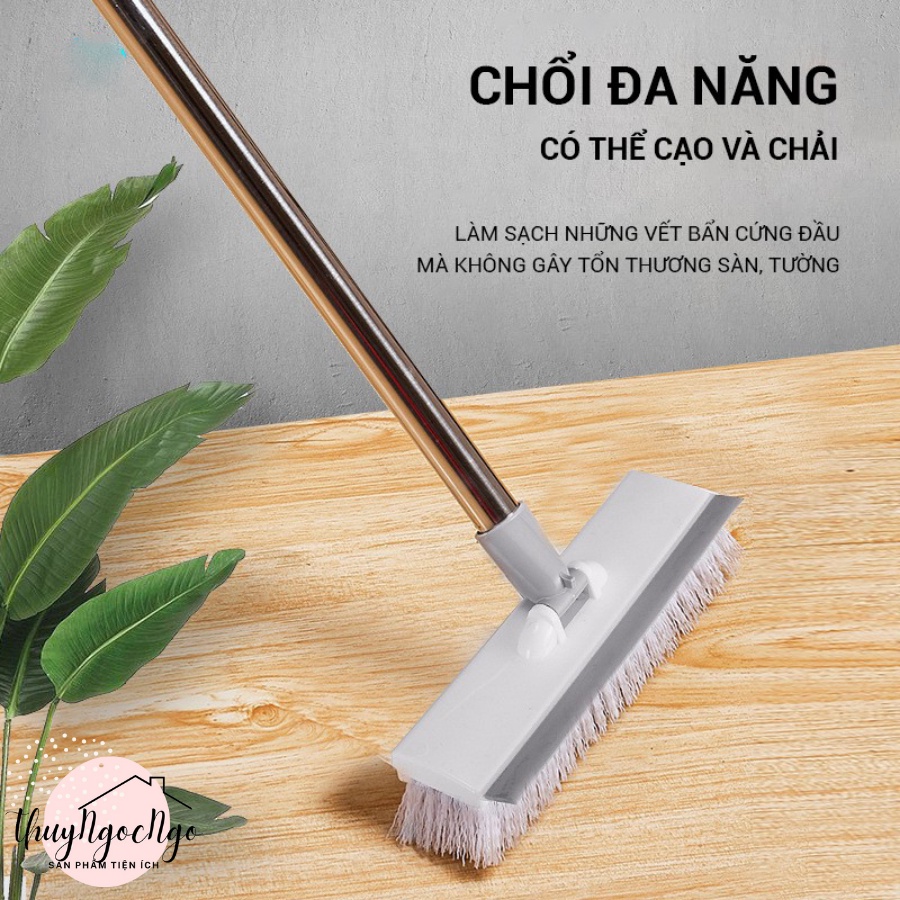 Chổi lau sàn , cây lau sàn gạt nước quét gạch 2 đầu tiện lợi dễ điều chỉnh chiều dài( Hàng loại 1 có hộp)