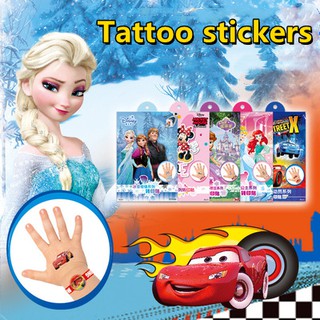 Set 4 tờ hình xăm dán hình các nhân vật hoạt hình Disney phong cách dễ thương cho trẻ em