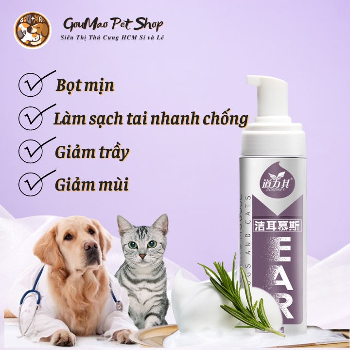 [Chính hãng] BỌT LÀM SẠCH TAI NGĂN NGỪA VIÊM TAI DORRIKEY 200ML - GOUMAO PET
