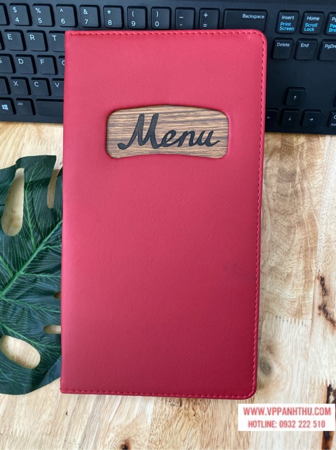 CUỐN BÌA MENU DA THỰC ĐƠN CAO CẤP (16x29cm)