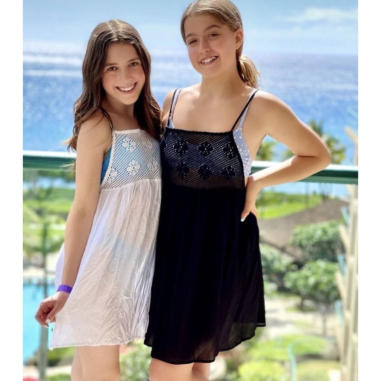 Đầm mặc ngoài đồ bơi hai dây xuất khẩu - Cover up Dress