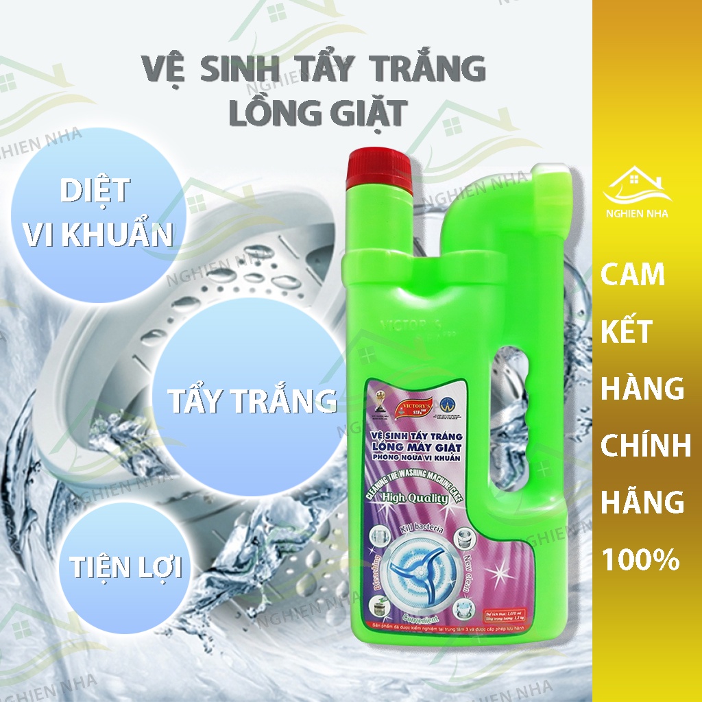 Nước tẩy lồng giặt tẩy rửa vệ sinh sạch máy giặt Sifa 999 1,1kg tẩy sạch vết bẩn NGHIỆN NHÀ