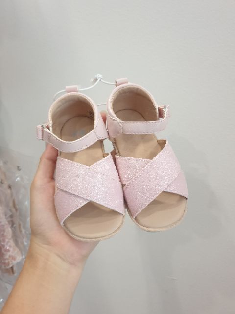 Sandal nhũ hồng H&amp;M chuẩn auth us cho bé gái