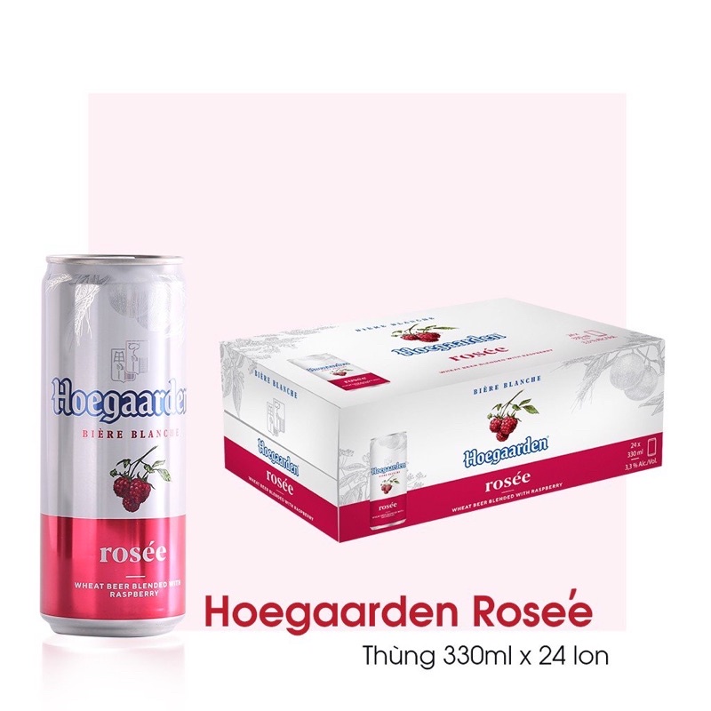 Thùng Bia Hoegaarden Rosee 330ml x 24 Lon