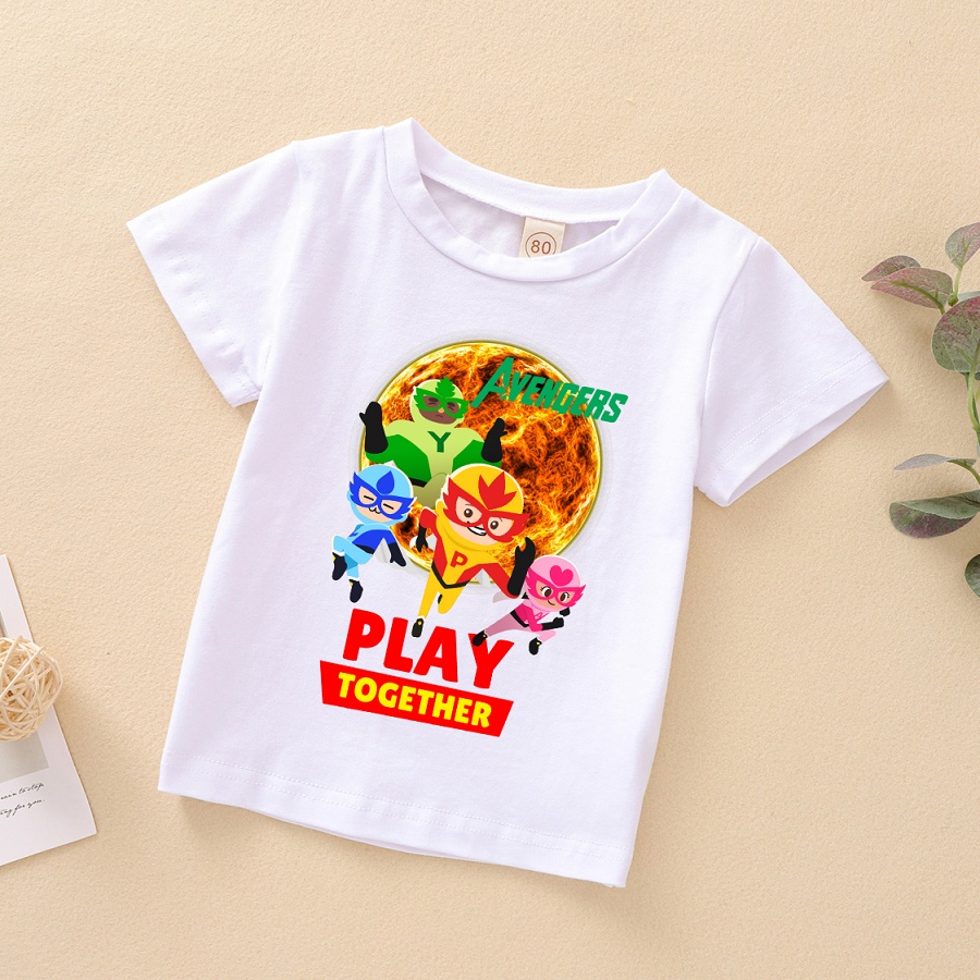 Áo thun cộc tay cho bé in hình nhân vật trong Play Together cực hot