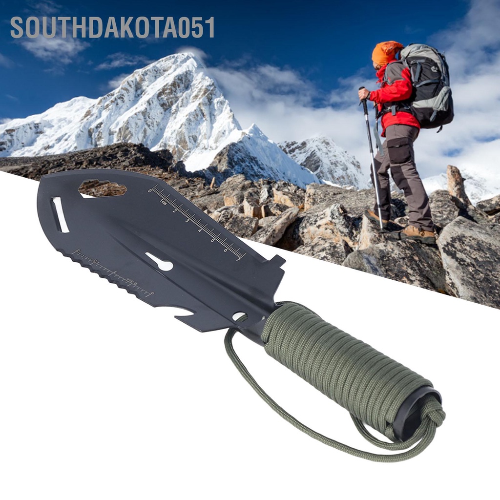Southdakota051 Mini Trowel Balo Xẻng Thép không gỉ đa chức năng để làm vườn Trồng cây sinh tồn ngoài trời