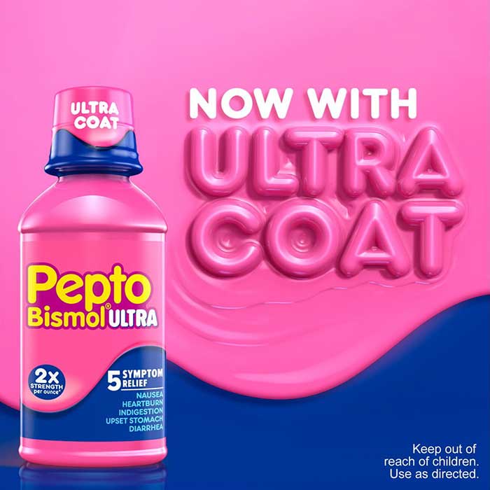 Siro hỗ trợ tiêu hoá tiêu chảy dạ dày Pepto Bismol Ultra 354ml