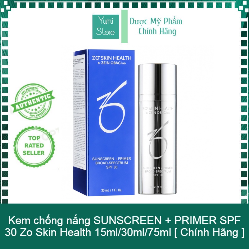 Kem chống nắng SUNSCREEN + PRIMER SPF 30 Zo Skin Health 15ml/30ml/75ml [ Chính Hãng ]