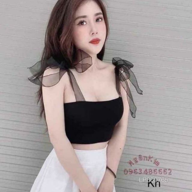 Áo 2 dây ruy băng cực xinh