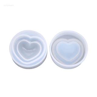 Khuôn silicon hai lớp tạo hình trái tim đúc nhựa epoxy resin DIY