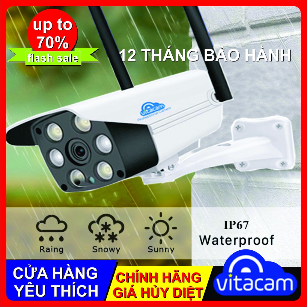 CAMERA NGOÀI TRỜI VITACAM VB1088 - 2MPX FULL HD 1080 - ĐÈN STARLIGHT