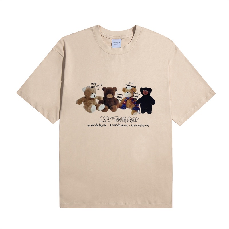 Adlv Áo Thun Cotton Tay Ngắn In Họa Tiết Thời Trang Unisex