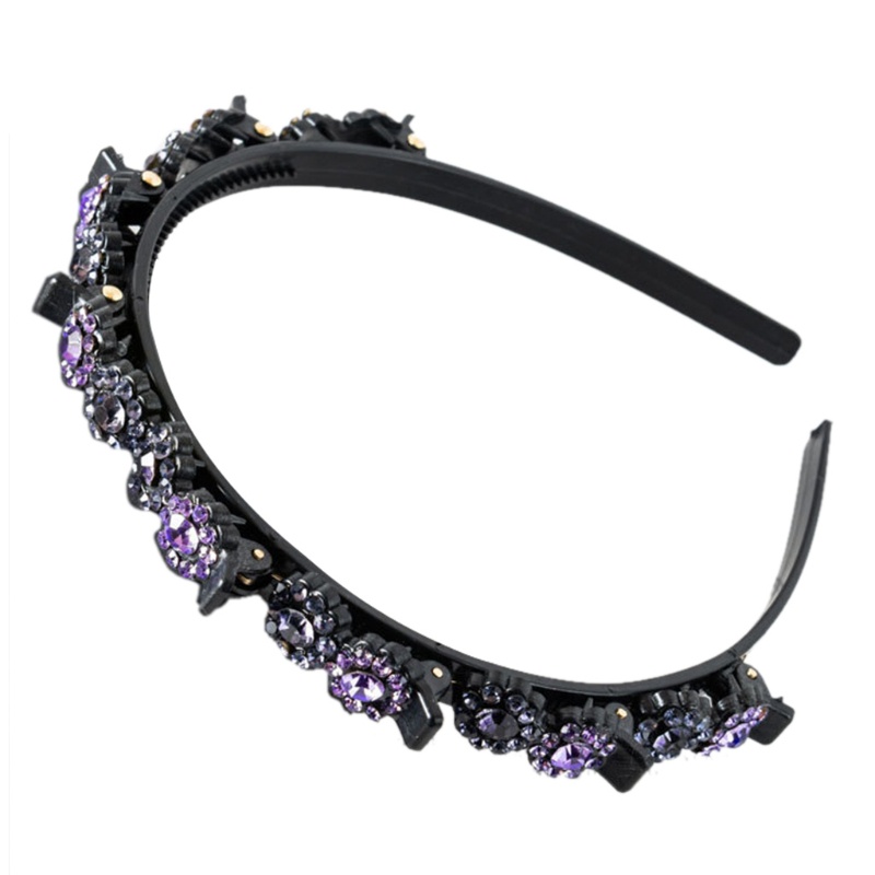 Băng Đô Dạng Xoắn Hai Lớp Đính Đá Và Ngọc Trai Thời Trang Cho Nữ