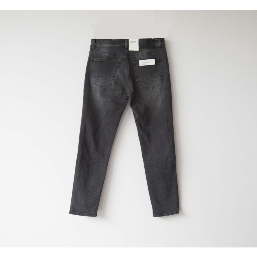Quần jean nam xám  đen rách nhẹ cao cấp thương hiệu LAB - lab602