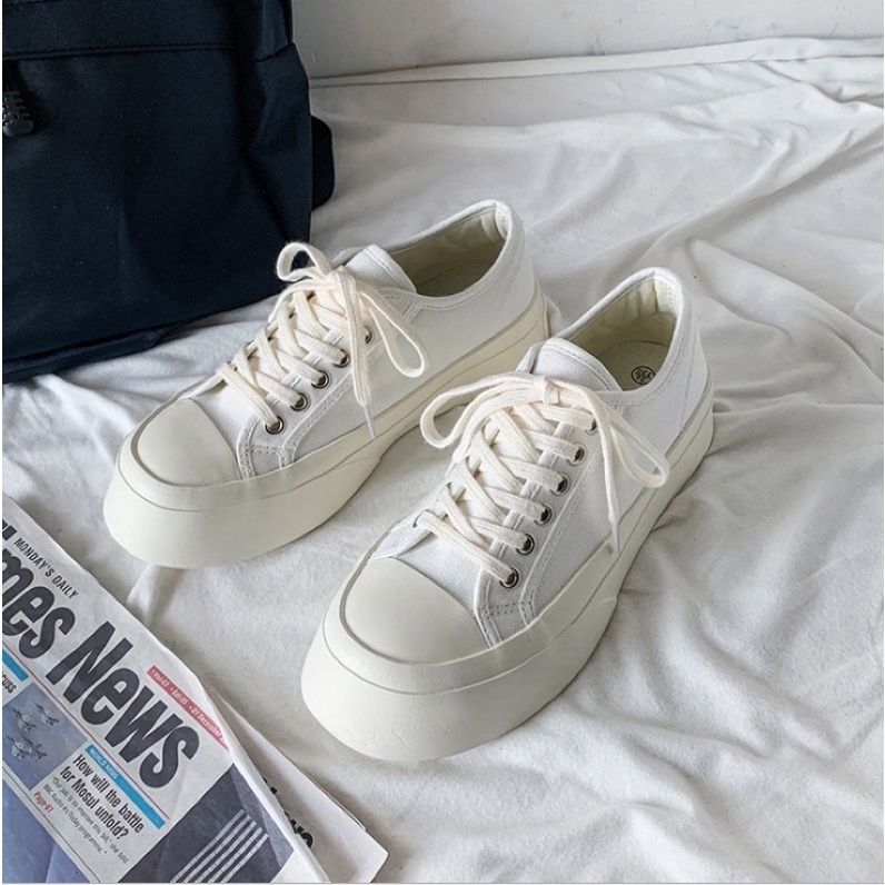 Giày nữ sneaker thể thao đế cao cổ thấp kiểu học sinh giá rẻ HAVAVA G003