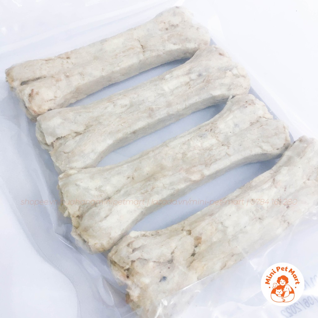 Xương gặm da bò TÀI HƯNG THỊNH 814 (4 cái) - bánh xương, snack, bánh thưởng, xương gặm cho chó