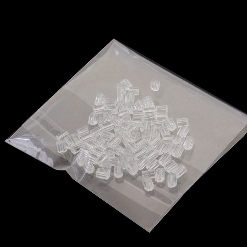 Set 100 nút chốt khuyên tai bằng silicon trong suốt DIY tiện dụng