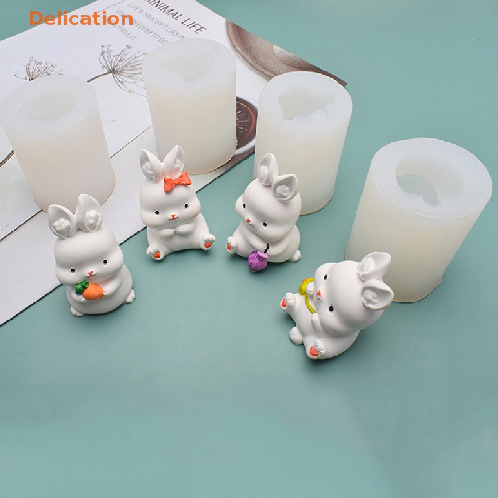 Khuôn Silicone Làm Xà Phòng Hình Thỏ Đáng Yêu