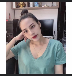 Áo phông cổ tim zara auth