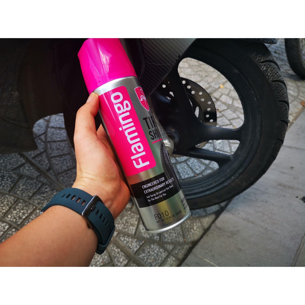 Chai Làm Bóng Đen Lốp Xe ,Tẩy Sạch Vết Bẩn Lốp Flamingo Tire Shine F010 500ml