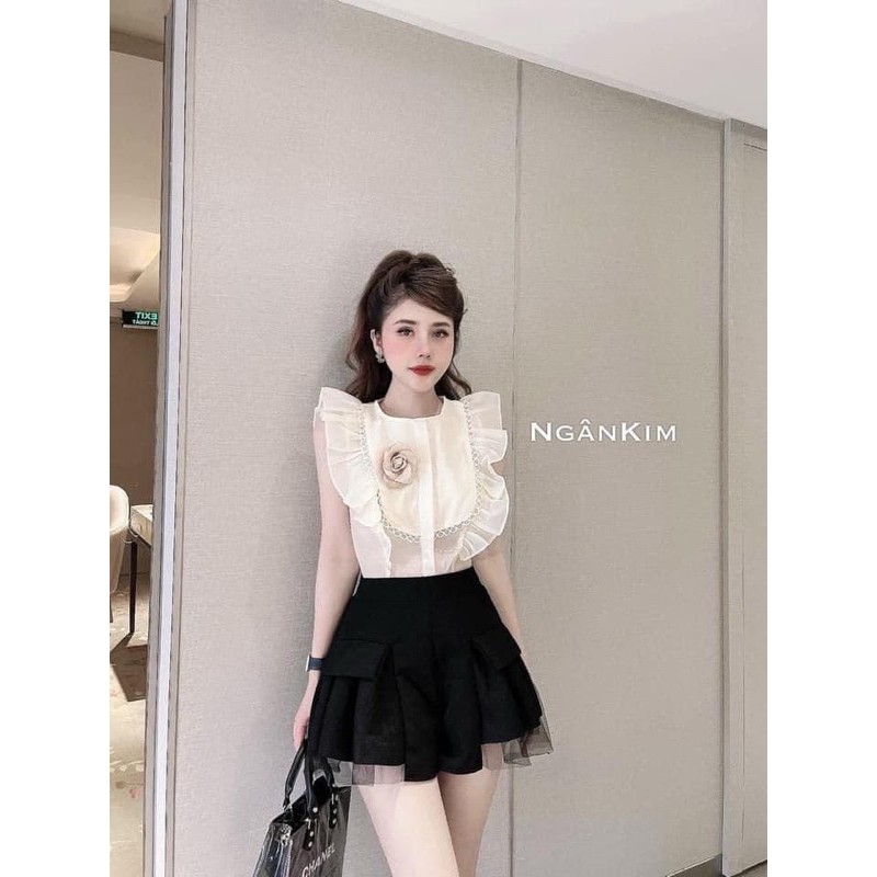 [Mã WASKT304 giảm 15% tối đa 30K đơn 99K] ÁO VOAN GUU TAG HOA CÁNH TIÊN SƠ MI | BigBuy360 - bigbuy360.vn