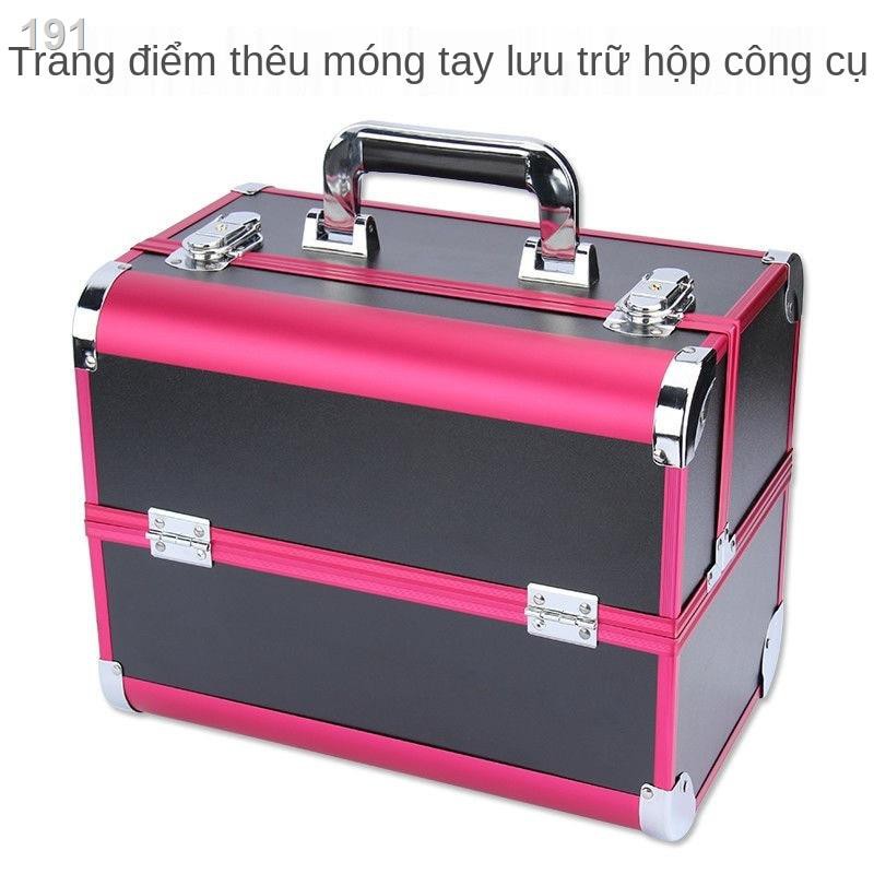 【bán chạy】Hộp đựng đồ trang điểm xách tay công suất lớn chuyên nghiệp làm móng và lông mi dụng cụ xăm bán vĩnh viễn nghệ