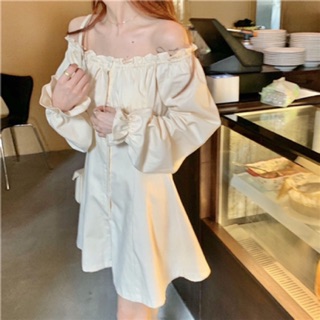 ORDER Váy trễ vai dáng xoè ulzzang