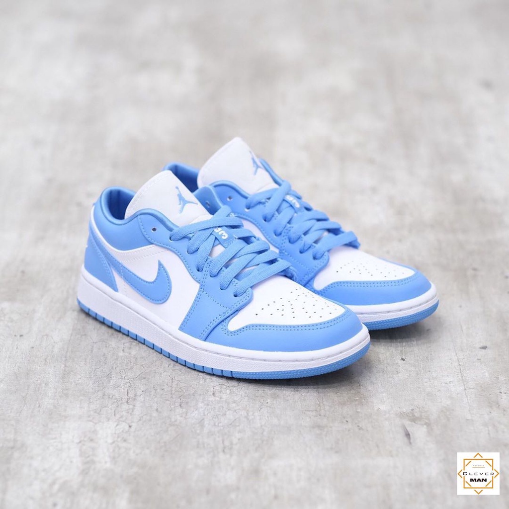 [FULLBOX+QUÀ] Giày Thể Thao Sneakers Nam Nữ AIR JORDAN 1 Low SB UNC Cổ Thấp Màu Xanh Trắng Clever Man Store