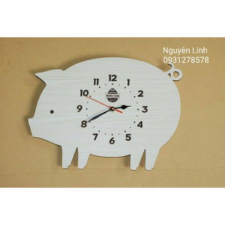Đồng hồ Treo Tường Trang Trí Con Heo